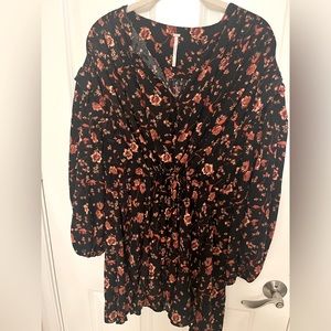 Free People floral tunic top
